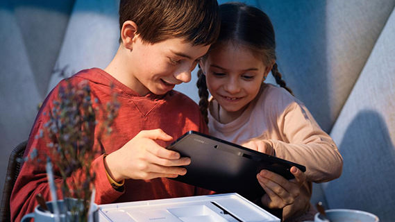 two children playing