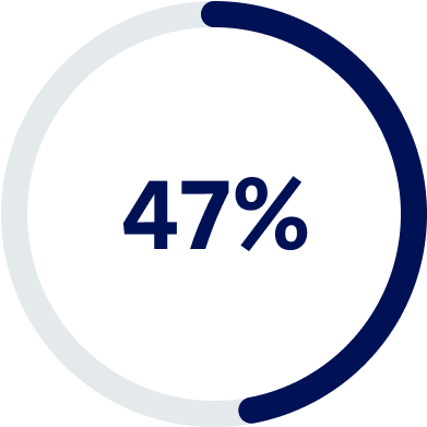 Il grafico mostra le quota di mercato in percentuale: telefonia mobile 52%*, banda larga 47%, TV  41% 