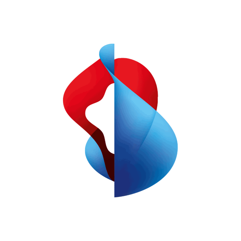 Logo Swisscom in Farbe rot, blau und weiss